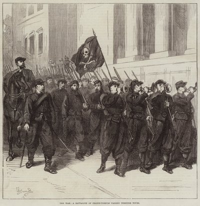 La Guerra, un Batallón de Francotiradores pasando por Tours de Frederick Barnard